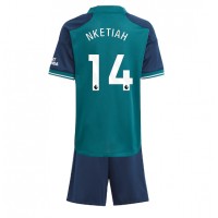 Camisa de Futebol Arsenal Eddie Nketiah #14 Equipamento Alternativo Infantil 2023-24 Manga Curta (+ Calças curtas)